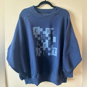 AERIE ‘checked out’ pull over crewneck